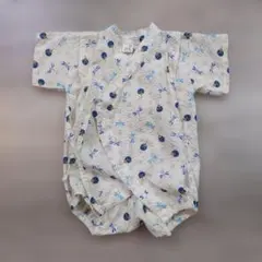 甚平 80サイズ 青いトンボ柄 ロンパース ベビー夏用