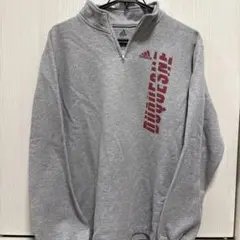 adidas グレー ジップアップ トレーナー