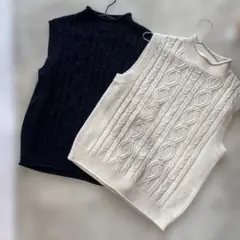 COLZA ニットベスト 2枚セット Sサイズのサムネイル