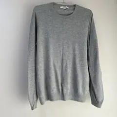 ★ユニクログレー 長袖カシミア混セーターXL
