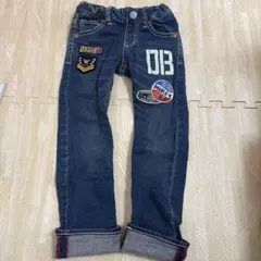 ミキハウス ダブルビー デニムパンツ ワッペン　120