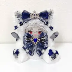 にじぱぺっと♡10cmサイズ ぬい服♡ホワイト♡おすわりねこちゃん チャーム付き