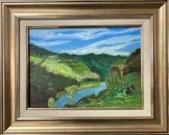 風景画◇水辺◇新品 美品【水性絵具/アクリル/色鉛筆】◇防水&丁寧梱包