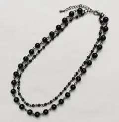 2連ネックレス ブラック