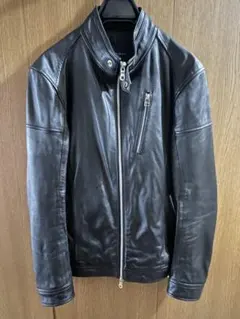 MIND BLOW ブラックレザージャケットシングルライダース 黒 Mサイズのサムネイル