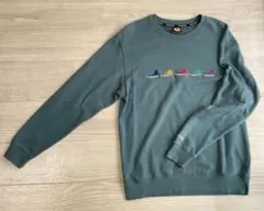 【古着】 CONVERSE コンバース ワンポイント 刺繍 トレーナー グリーン