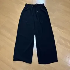 今シーズン♦︎新品♦︎無地タックイージーパンツ　ブラック　Lサイズ