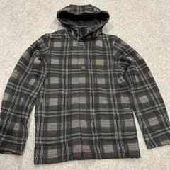 GU チェック柄フルジップパーカー