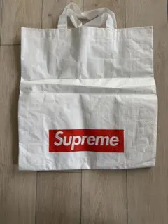 Supreme ロゴ入り ホワイトショッピングバッグ