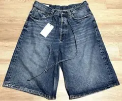 ZARA ワイド バミューダ デニムパンツ ブルー EUR 44