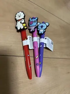BT21×LINE FRIEND★BTS ジェルペン(ボールペン)×3本セット