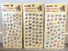 限定値下げ★トムとジェリー トムジェリ ぷくぷく シール ３種セット まとめ売り