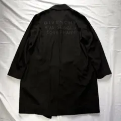 GIVENCHY ジバンシィ ロゴ ウール コート ブラック 50のサムネイル