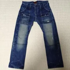 （最終価格）デニム　Johnbull　サイズL ダメージ加工