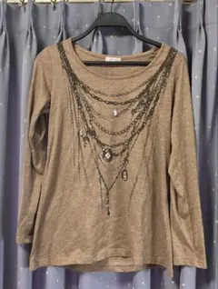 ストーン付きロンT 新品 ROCK y2k エスニックにも