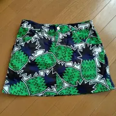 パイナップル柄 ミニスカート pgロゴ付き