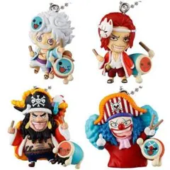 ラスト 全4種 ワンピース×太鼓の達人 スイングフィギュア ルフィ シャンクス