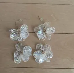 結婚式 ハンドメイドピアス 花 フラワーピアス