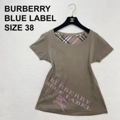 バーバリーブルーレーベル 半袖カットソー ボウタイ チェック ホース
