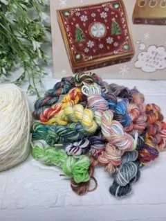 Opal 他アドベント毛糸セット2g×24+20g、ボックス、マーカー付き