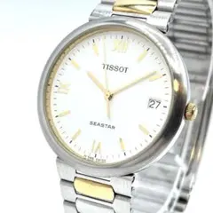 稼働/新品電池】TISSOT SEASTAR ローマン文字盤 デイト クォーツ 