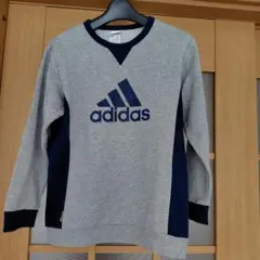 adidas トレーナー グレー/ネイビー
