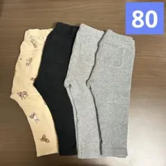 ユニクロ　GU レギンス　ズボン　保育園着　まとめ売り4点　80cm