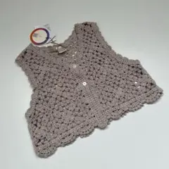 オフベージュ コットンベスト 49-55cm