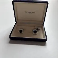 【美品】バーバリー　Burberry カフリンクス シルバー　オニキス
