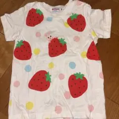 ミキハウス いちごとうさぎ 半袖Tシャツ 100cm