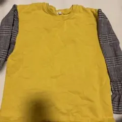 branshes 長袖カットソー 150cm イエロー チェック柄