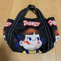 ペコちゃん　ミニ　トートバッグ　黒　ブラック