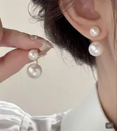 新品✨️パールピアス 2way 白 ホワイト ゴールド 卒業式 入学式 ブライダル