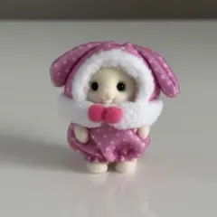 シルバニア　赤ちゃんカラフルウサギコスチューム　フローラウサギの赤ちゃん