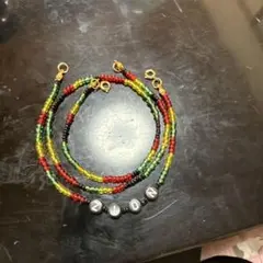 レゲエ　ザイオン　ブレスレット　３連