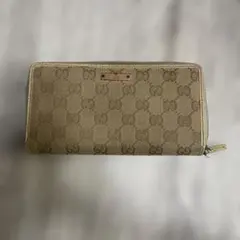 GUCCI GGキャンバス 長財布 ベージュ