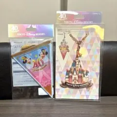 東京ディズニーリゾート 40周年 バッグチャーム フラッグ セットのサムネイル