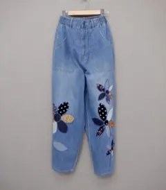 FRAY I.D 花柄刺繍デニムパンツ ワイドレッグ - メルカリ