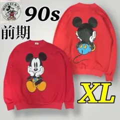 90s MICKEY & CO スウェット 青パンミッキー 前期タグXL雰囲気系