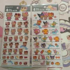 日焼けサンリオ　4サイズステッカー　2点セット