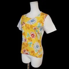 【00s】d,n,m ASPESI★フロントフラワープリントTシャツ Lのサムネイル