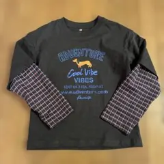 H&M 黒 長袖カットソー 122/128