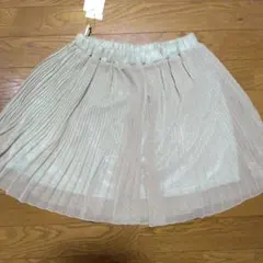 ドット柄プリーツスカート ひざ丈 フレアースカート