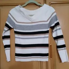 Sureve ストライプ 長袖ニット Lサイズ