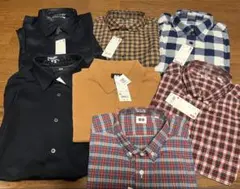 【新品/7枚】ユニクロ メンズトップスまとめ売り M・L・XL 家族シェア◎