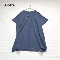アロッタ　ベルーナ　半袖ブラウス　Vネック　スリット　体型カバー　XL 大きいのサムネイル
