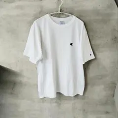 ​チャンピオン ChampionTシャツ L ホワイト 刺繍ロゴ ヘビーウェイト