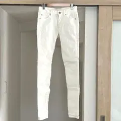 ホワイト スキニーパンツ コーデュロイスキニー レディーススキニー