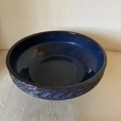 濃紺円形テーパー花器 直径約20cm