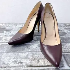 BALLY 【23.5cm】レザー ハイヒール パンプス ボルドー ピンヒールのサムネイル